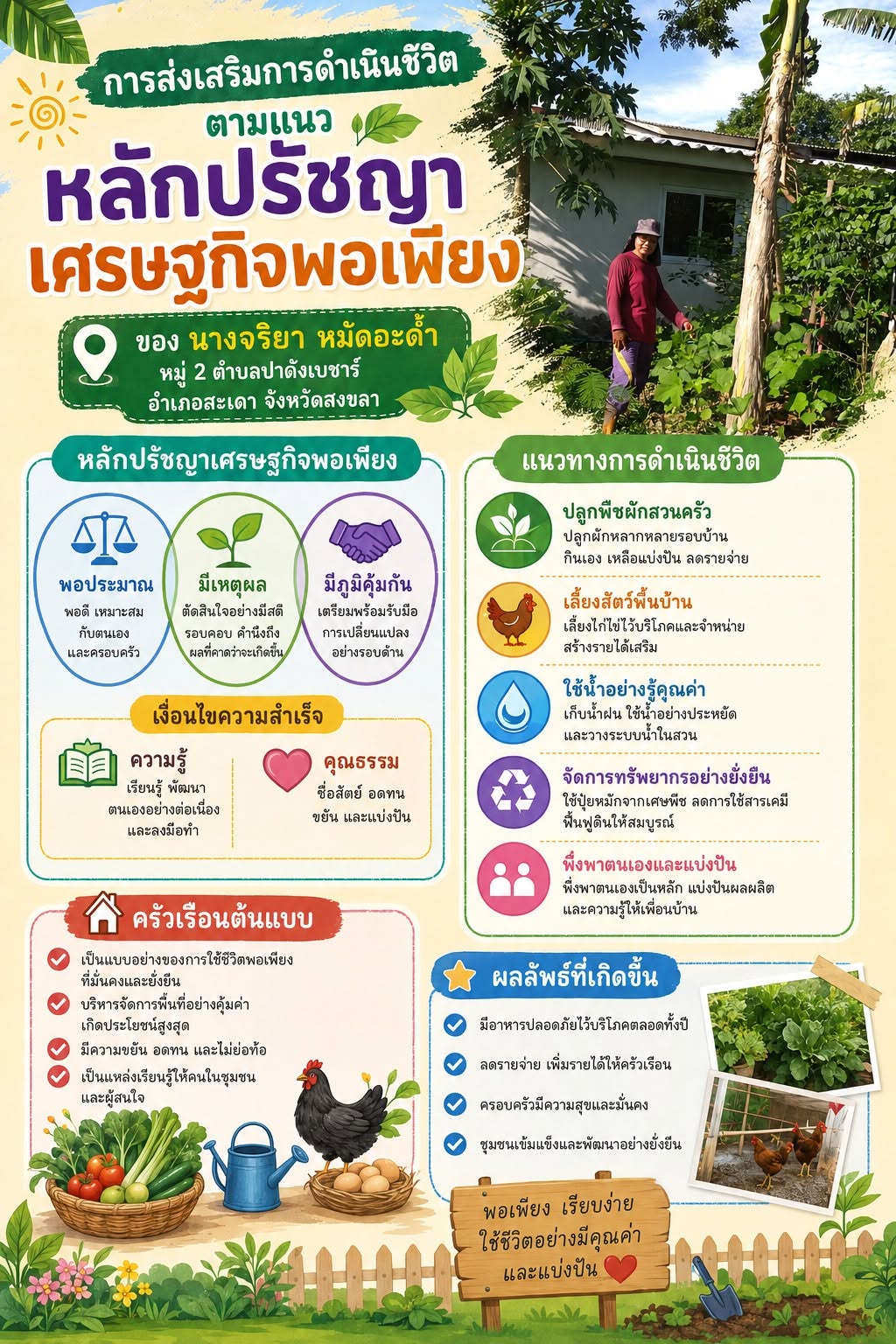 ตำบลปาดังเบซาร์ ส่งเสริมการดำเนินชีวิตตามหลักปรัชญาของเศรษฐกิจพอเพียง